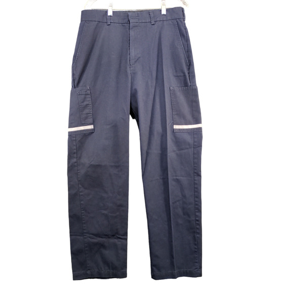 FedEx Stan Herman Men's Uniform Pants Blue Size 34R-33 Reflective Employee - Picture 1 of 12